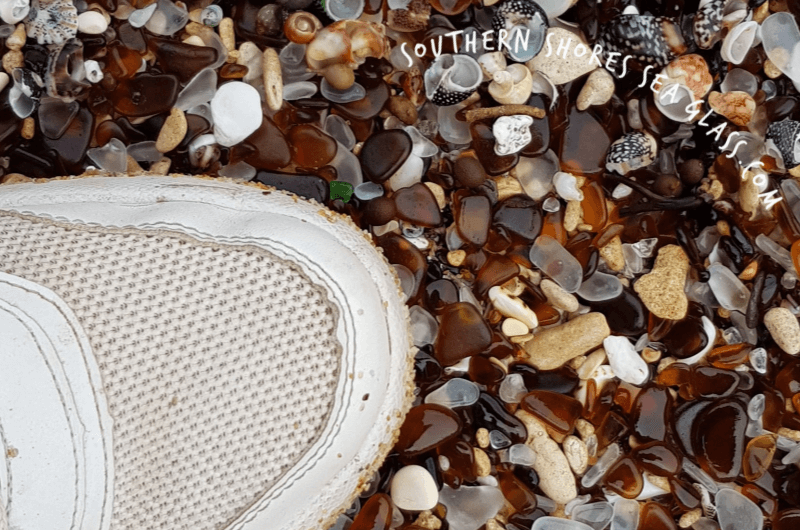 genuine sea glass on Glass Beach Robe South Australia